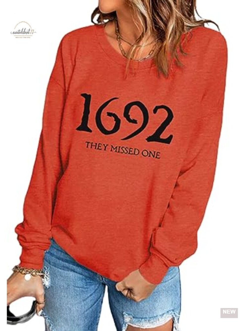 Women Long Sleeve Sweatshirt 1692 They Missed One Halloween Pullover